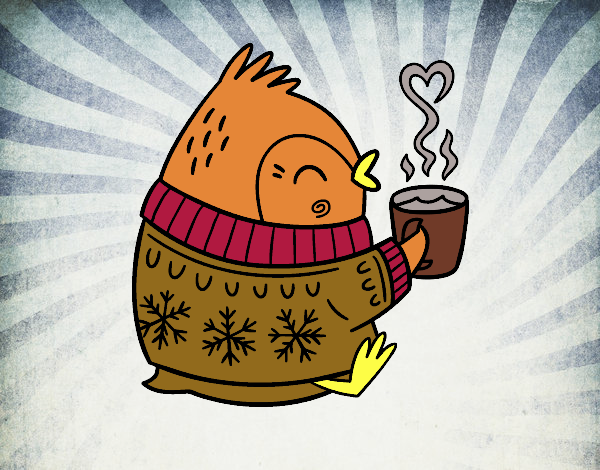 pajarito tomando té