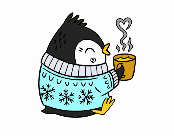 Pajarito tomando un té