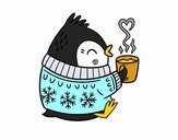 Pajarito tomando un té