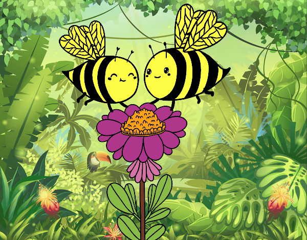 Pareja de abejas