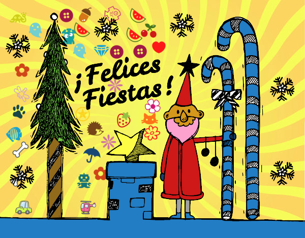 Postal Felices Fiestas