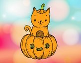 Un gatito de Halloween