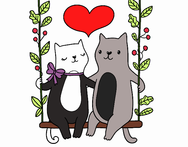 Gatitos enamorados