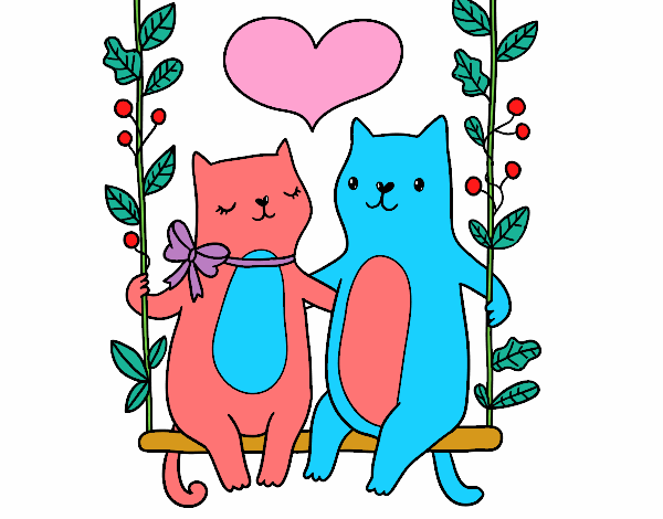 Gatitos enamorados