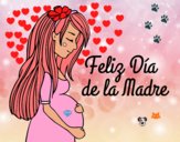 Mamá embarazada en el día de la madre