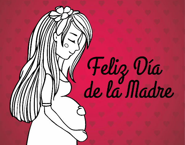 Mamá embarazada en el día de la madre