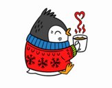 Pajarito tomando un té