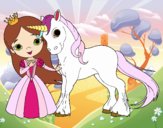 Princesa y unicornio