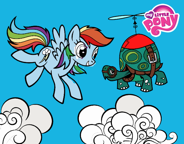 Rainbow Dash y la tortuga tanque