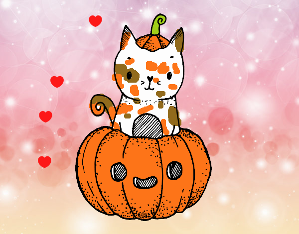 Un gatito de Halloween