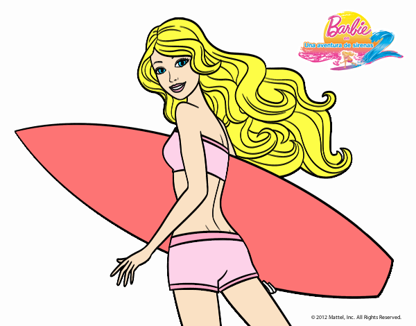 Barbie surfera