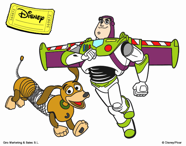 Buzz y perrito.