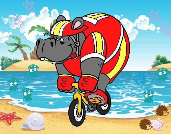 el hipopotamo ciclista