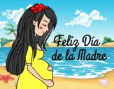 Mamá embarazada en el día de la madre