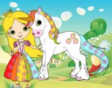 Princesa y unicornio