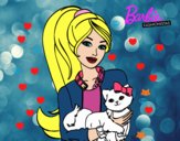 Barbie con su linda gatita