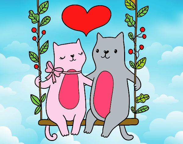 Gatitos enamorados