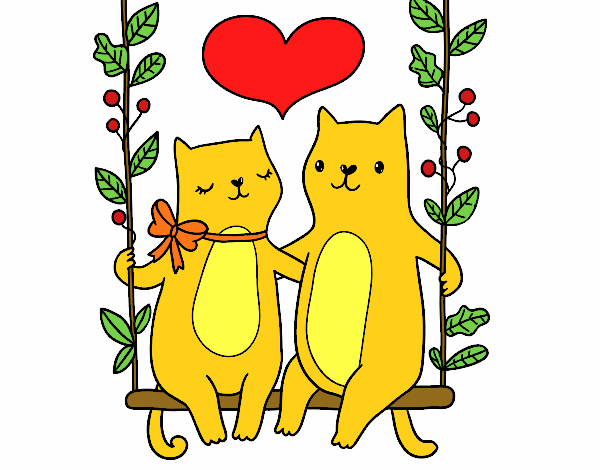 Gatitos enamorados