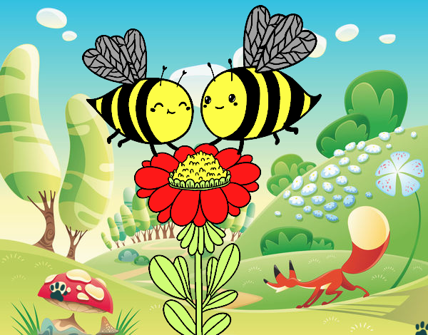 Pareja de abejas