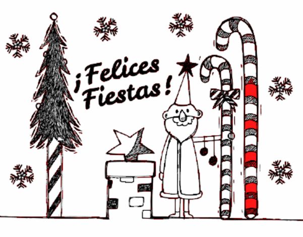 Postal Felices Fiestas