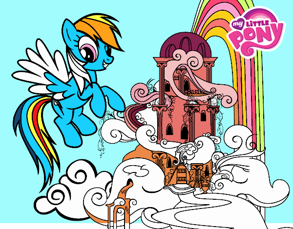 Rainbow Dash en su palacio