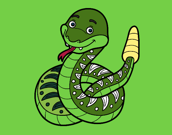 Una serpiente de cascabel