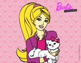 Barbie con su linda gatita