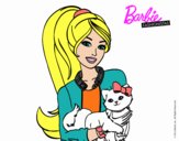 Barbie con su linda gatita