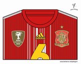 Camiseta del mundial de fútbol 2014 de España