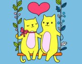 Gatitos enamorados