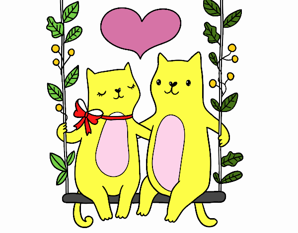 Gatitos enamorados