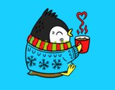 Pajarito tomando un té