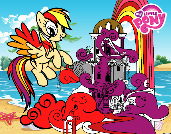 Rainbow Dash en su palacio