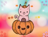 Un gatito de Halloween