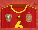 Camiseta del mundial de fútbol 2014 de España