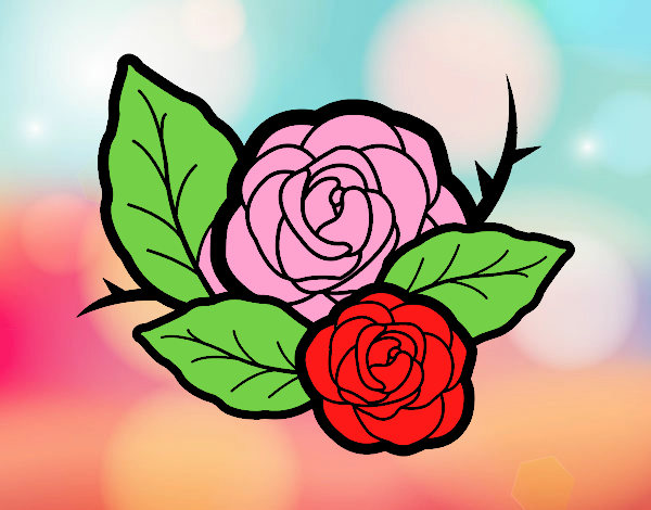 Dibujo de Dos rosas pintado por en  el día 11-01-22 a las  21:36:32. Imprime, pinta o colorea tus propios dibujos!