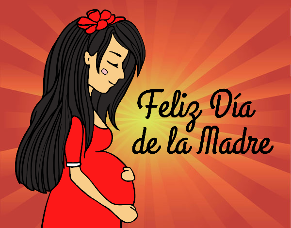 Mamá embarazada en el día de la madre