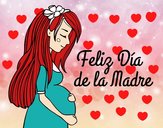 Mamá embarazada en el día de la madre