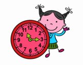 Niña con reloj