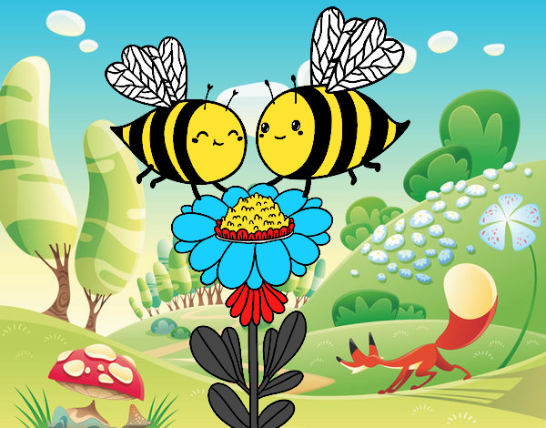 Pareja de abejas