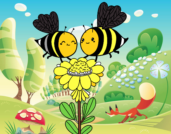 Pareja de abejas