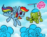 Rainbow Dash y la tortuga tanque