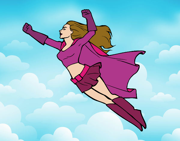 Súper chica volando