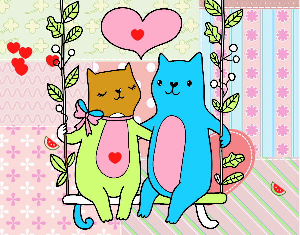 Gatitos enamorados