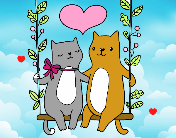 Gatitos enamorados