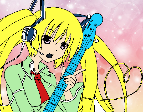 Miku con guitarra