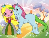 Princesa y unicornio