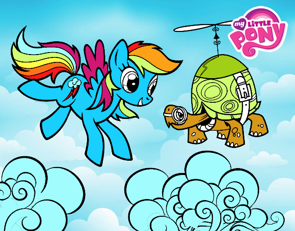 Rainbow Dash y la tortuga tanque