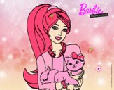 Barbie con su linda gatita