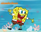 Bob Esponja saludando